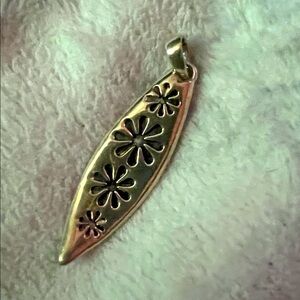925 Sterling Silver Surfboard Pendant
